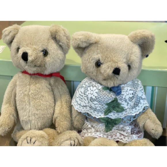 Set of 2 Teddy Bear For Craft Purposes Stuffed Animal  9" - Picture 3 of 5